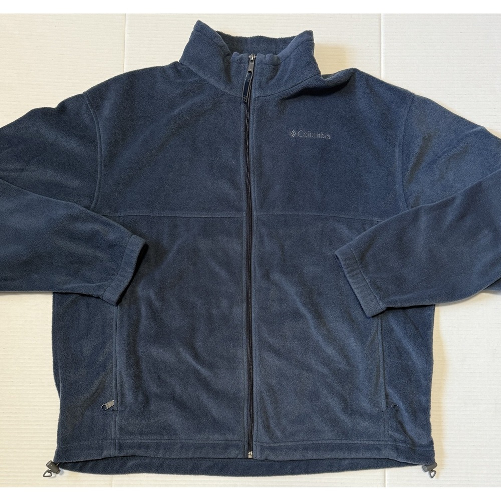 COLUMBIA Mount Grant - Men's Fleece Full Zip Blue Jacket - Size X-Large - Picture 1 of 6